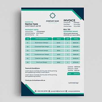 a4 size invoice html template