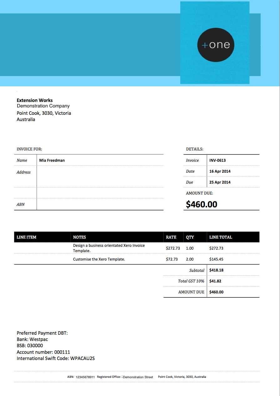 abn invoice template