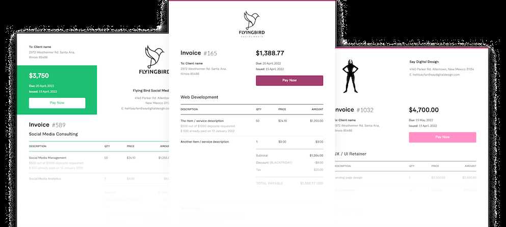 acting invoice template