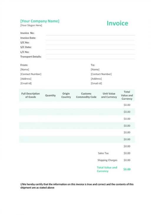 advance invoice template