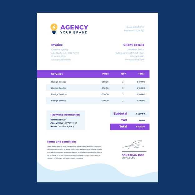 advertising agency invoice template