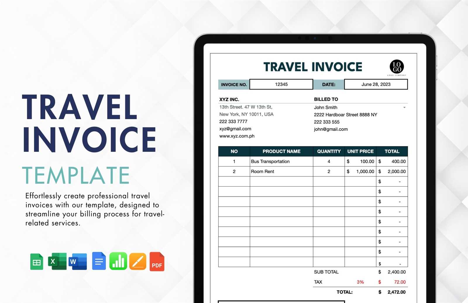 agency invoice template