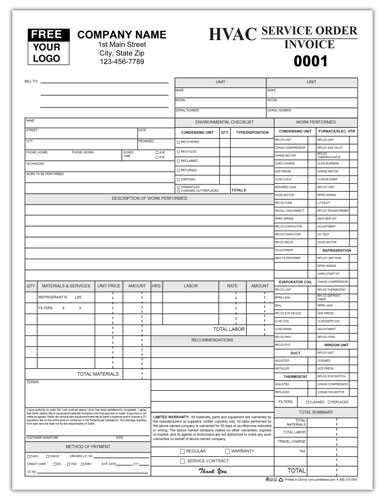 air conditioning invoice template