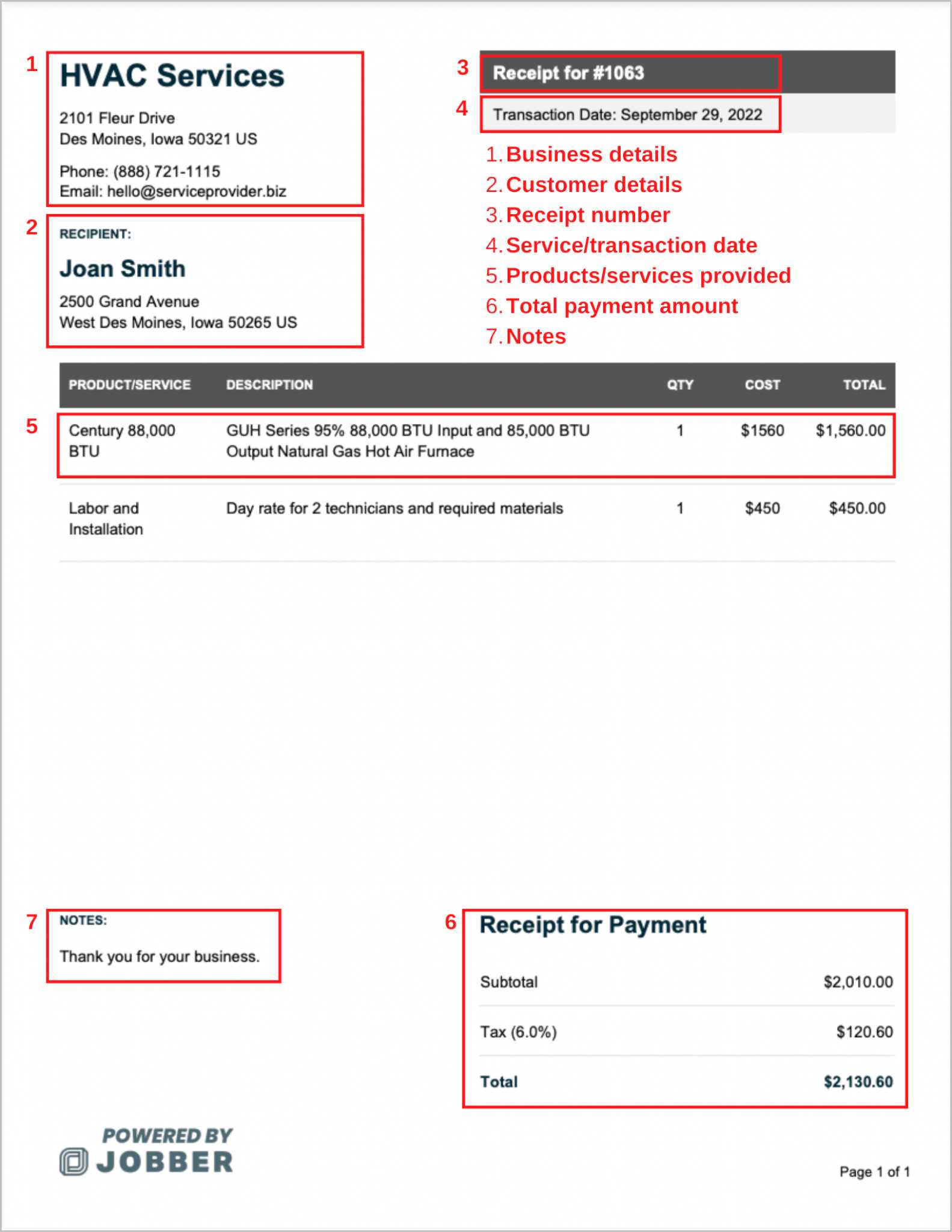 air conditioning repair invoice template