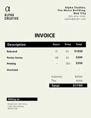 amazon invoice template