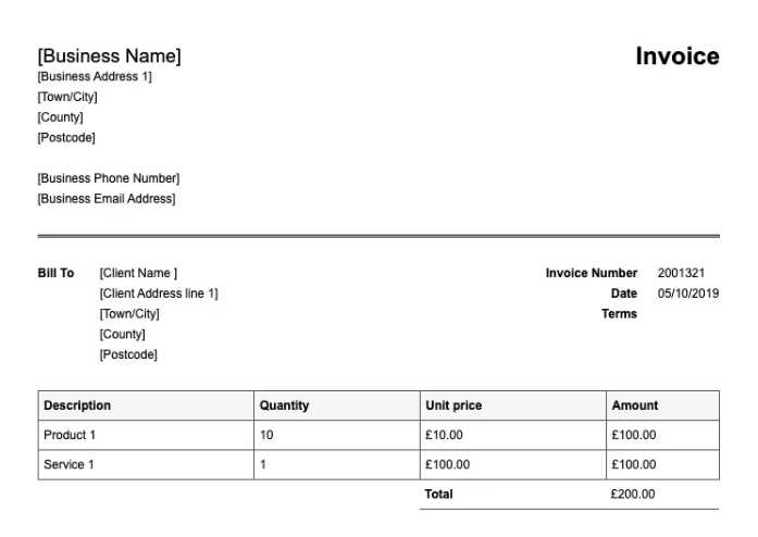 amazon vat invoice template