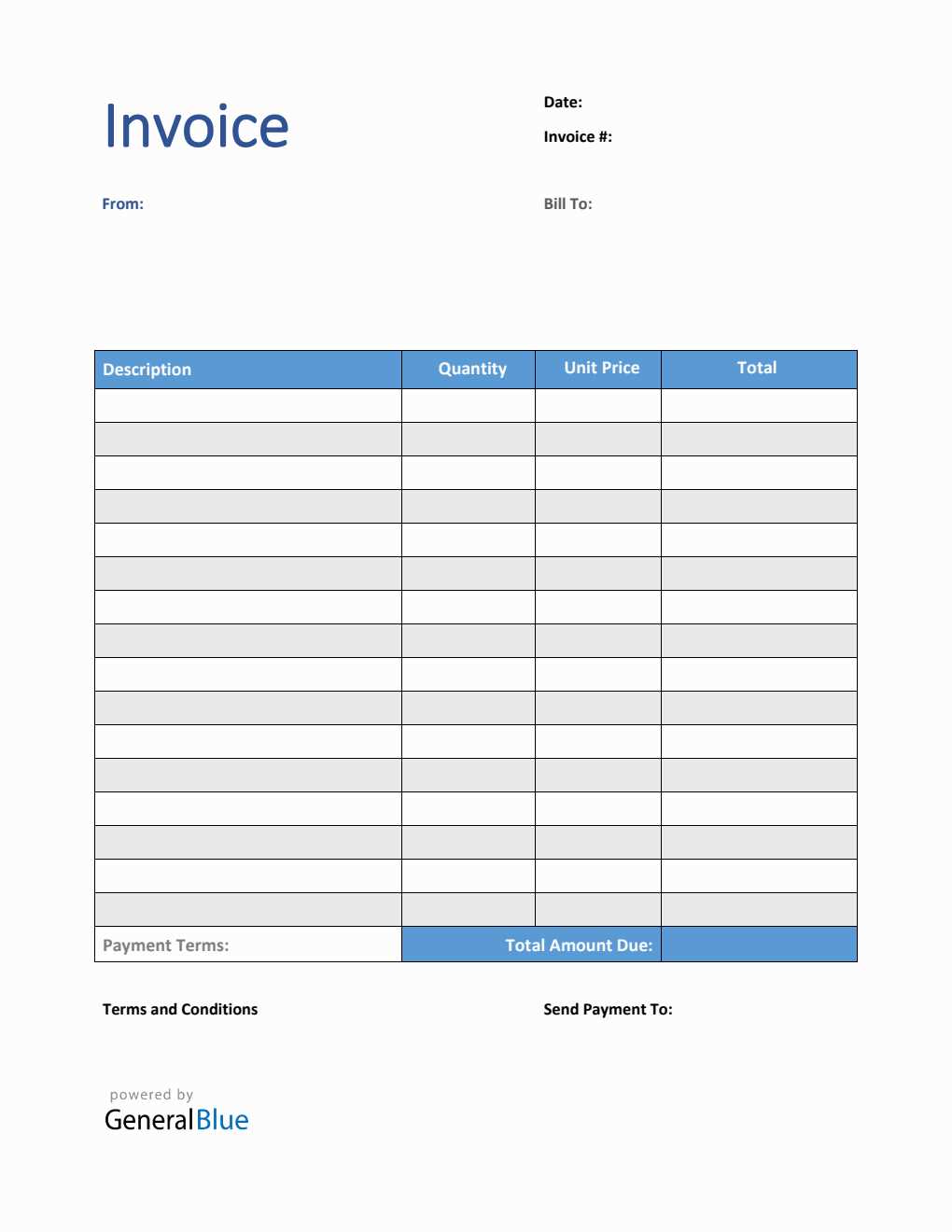 american invoice template