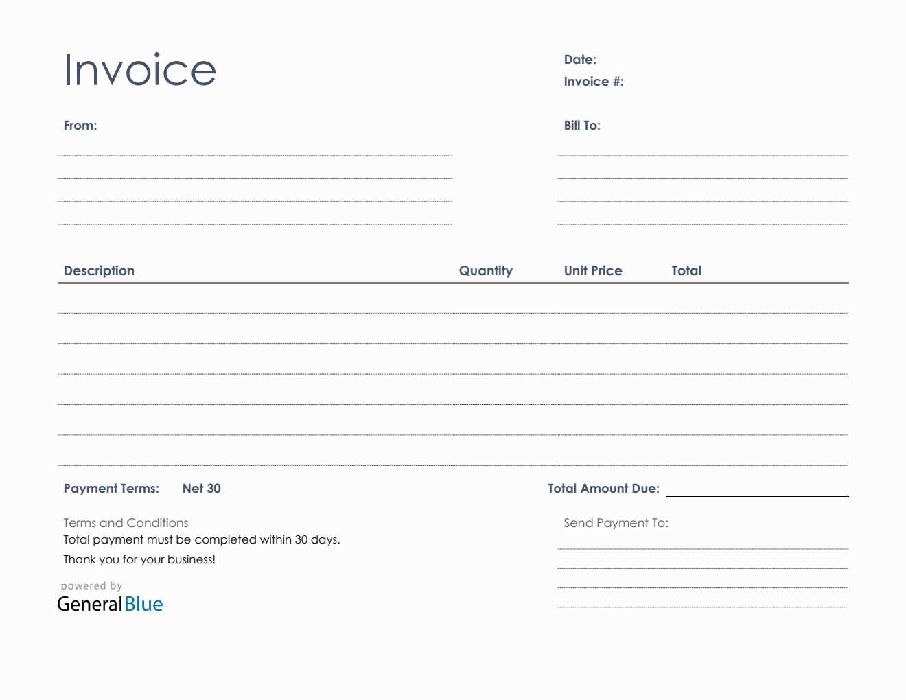 american invoice template