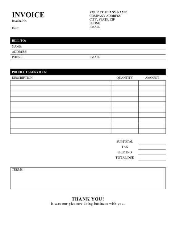 american invoice template