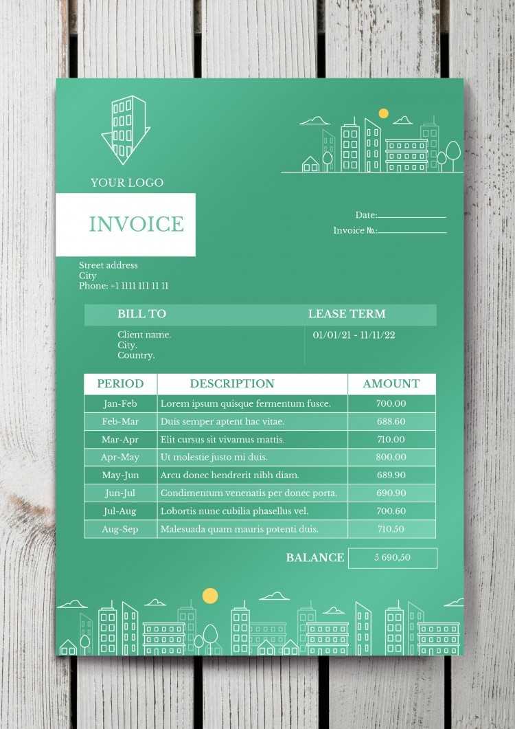 apartment invoice template