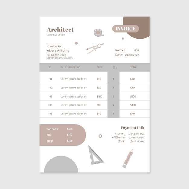 architects invoice template