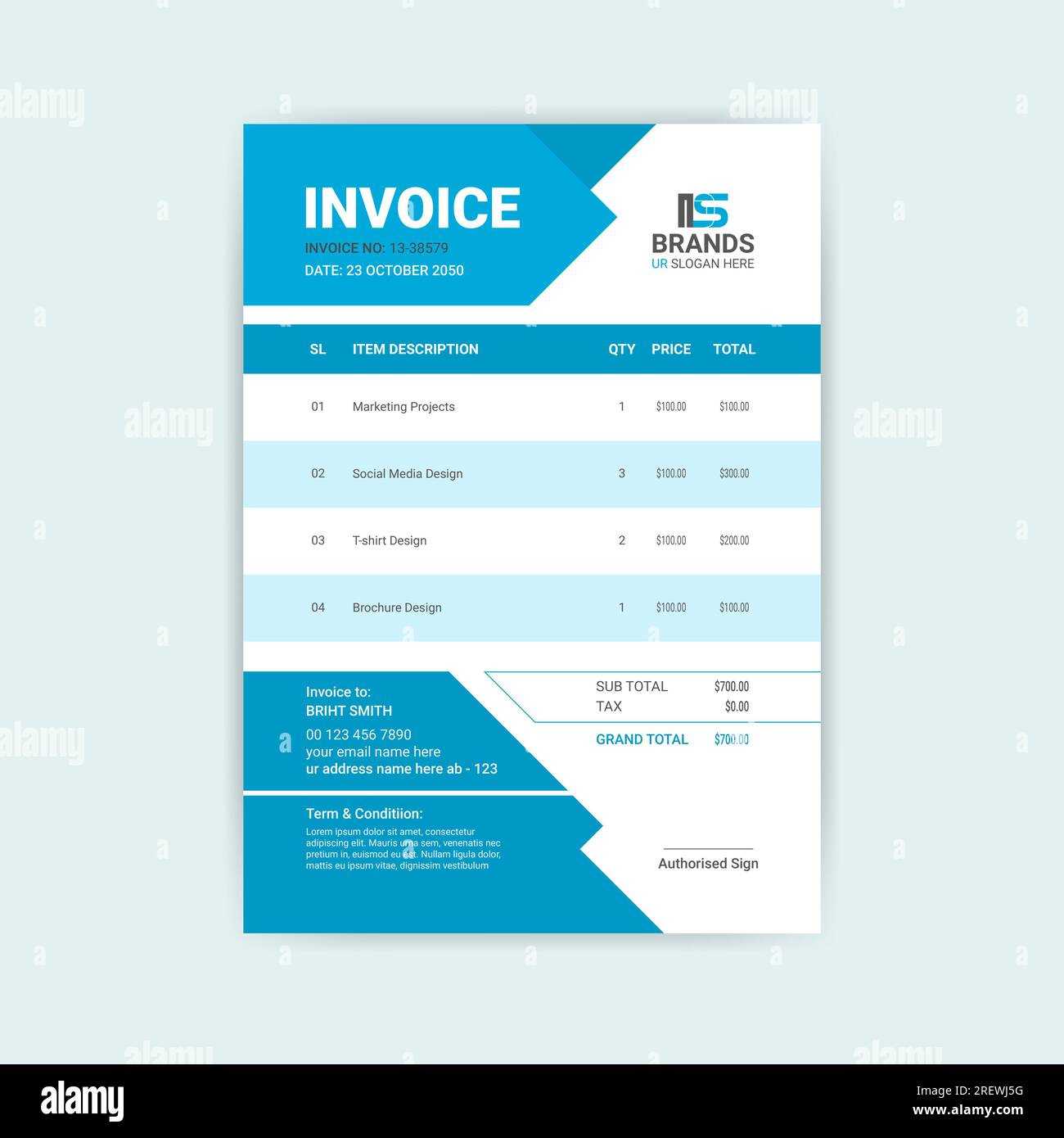 art invoice template free