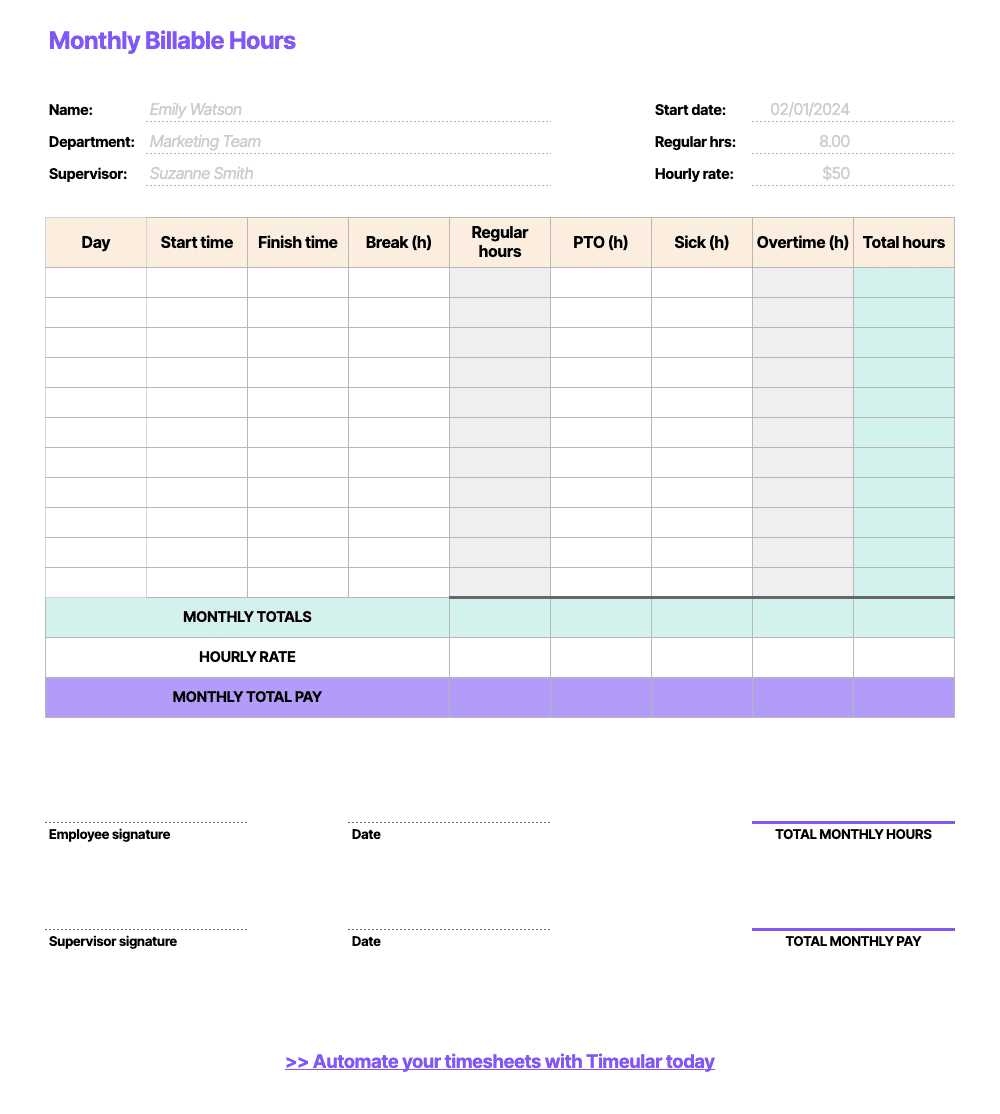 attorney billable hours invoice template