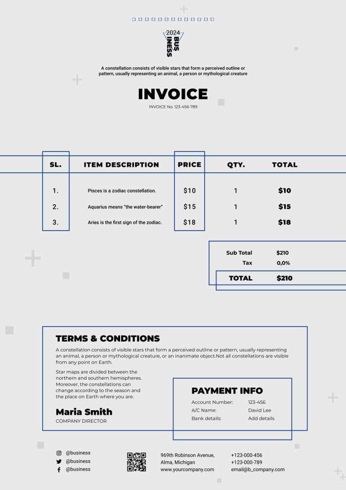 basic business invoice template