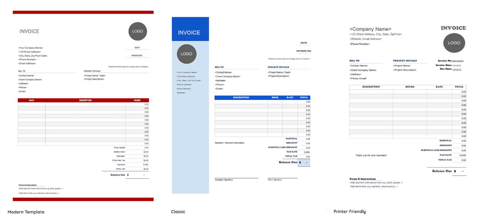 basic freelance invoice template