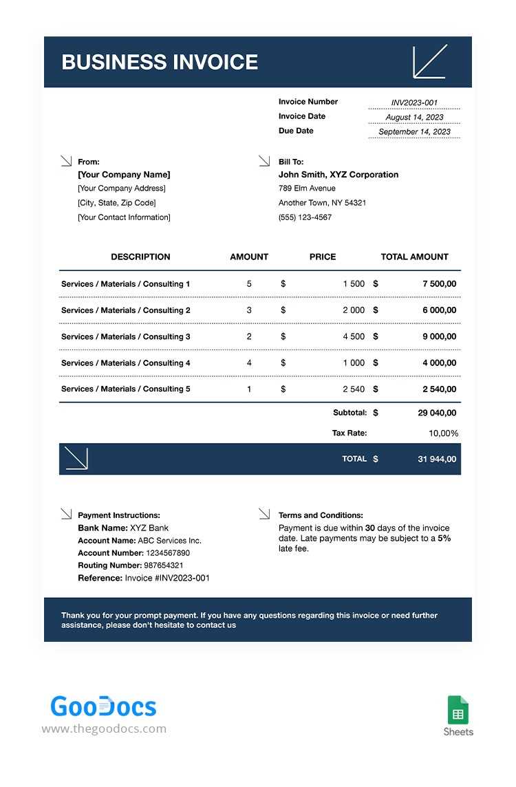 basic invoice template open office