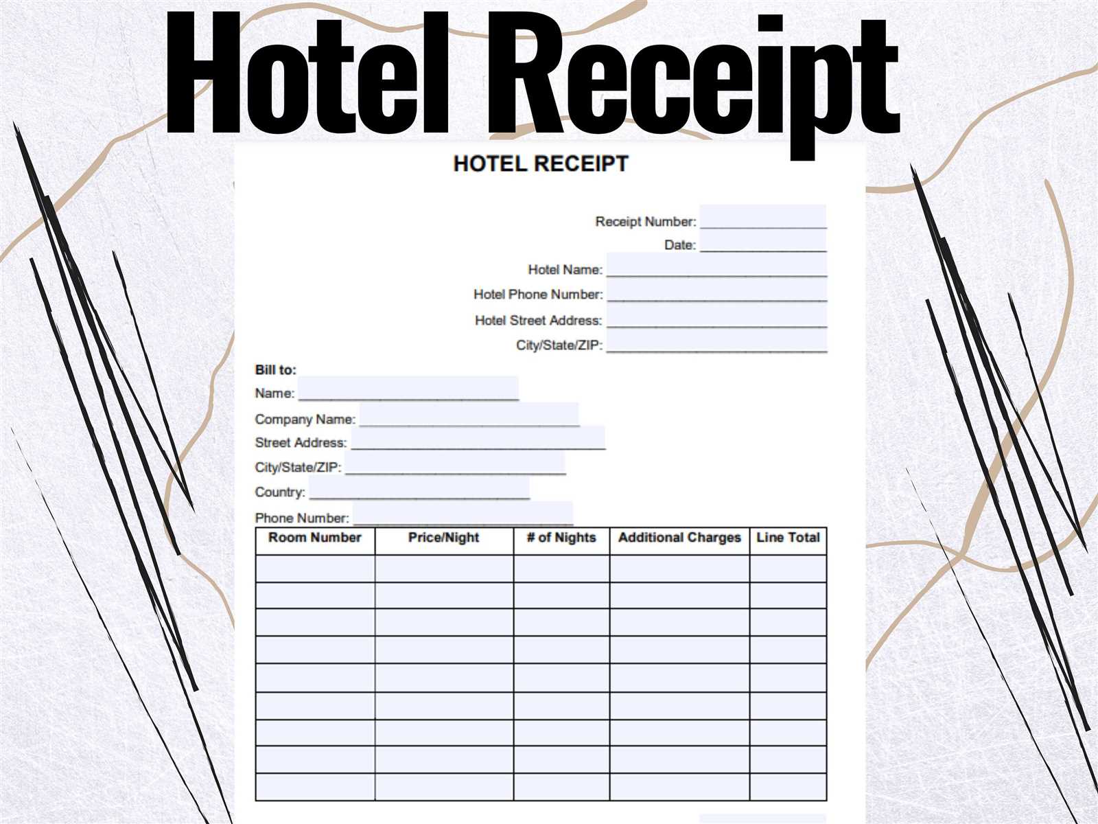 bed and breakfast invoice template
