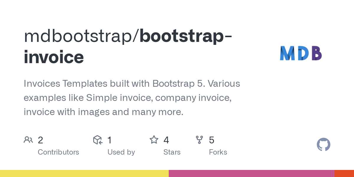 bootstrap invoice template