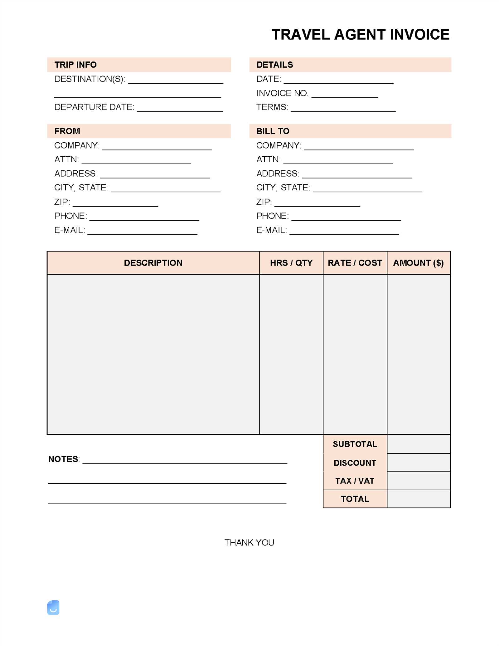 boutique invoice template