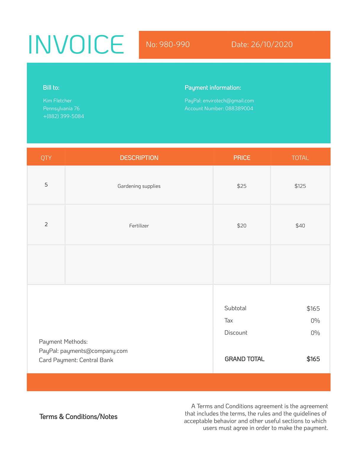 boutique invoice template