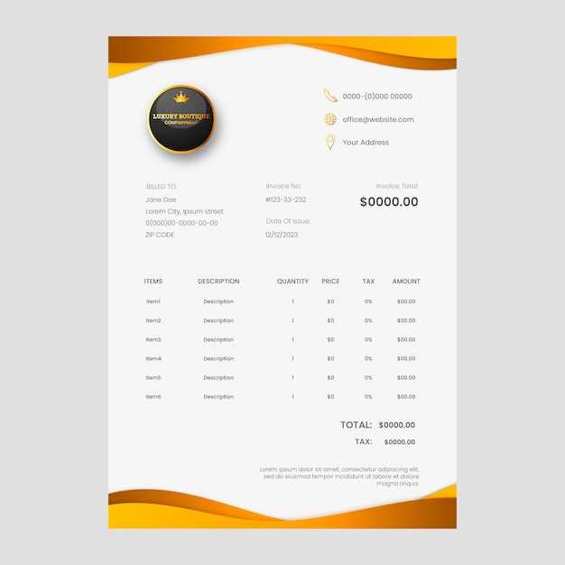 boutique invoice template
