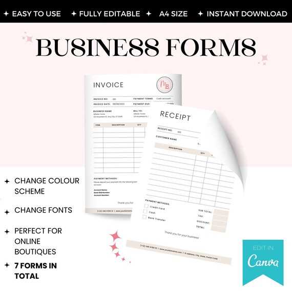 boutique invoice template