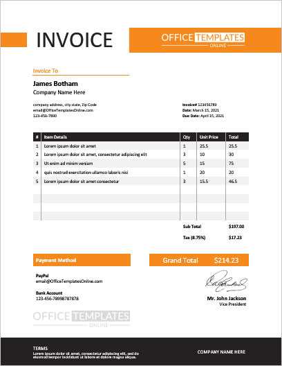 business forms invoice templates