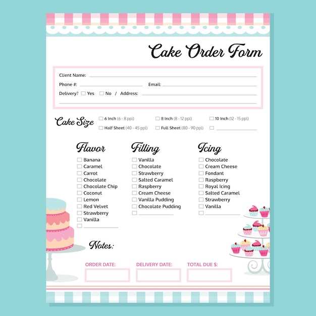 cake invoice template free