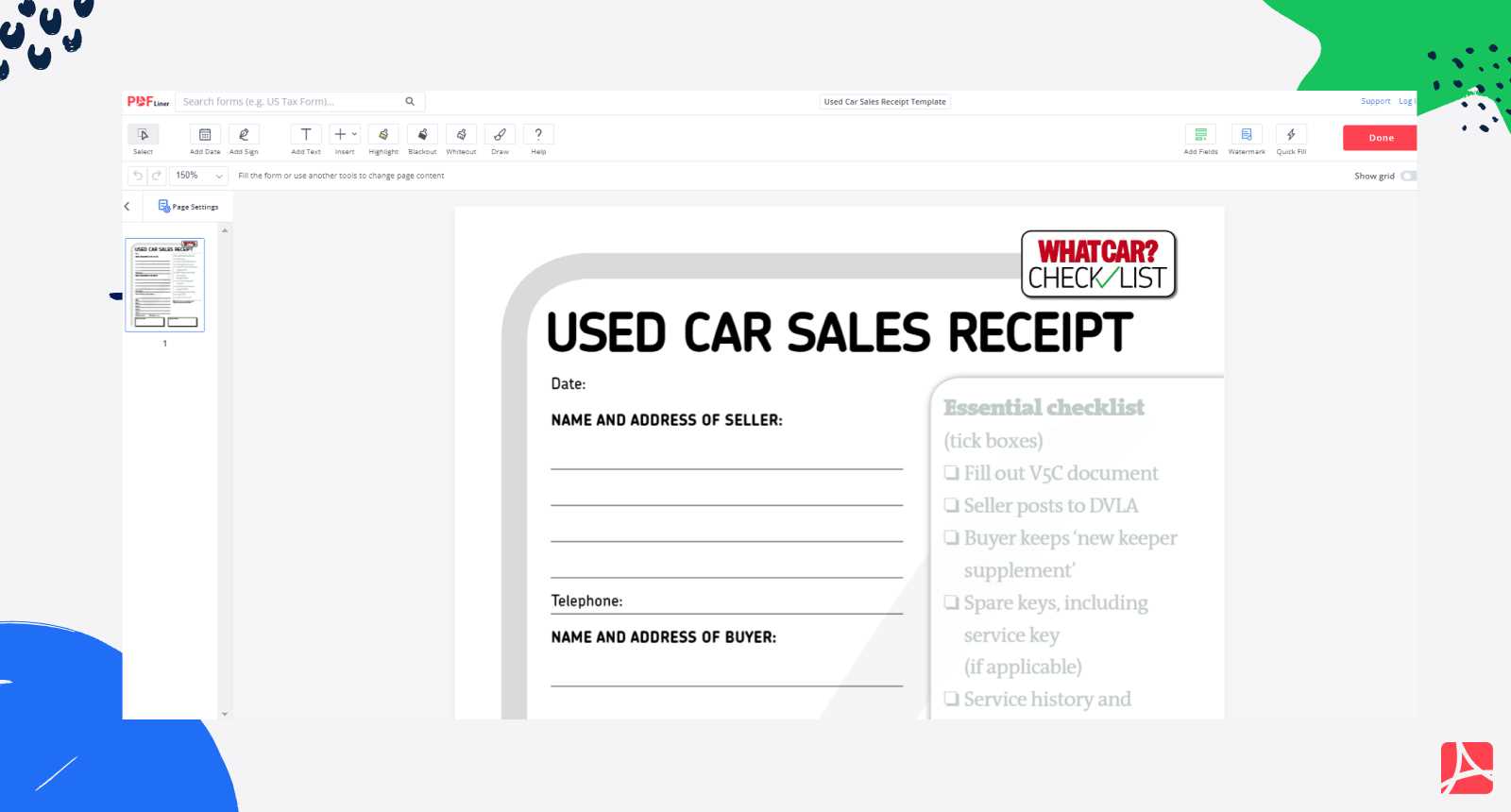 car invoice template private sale