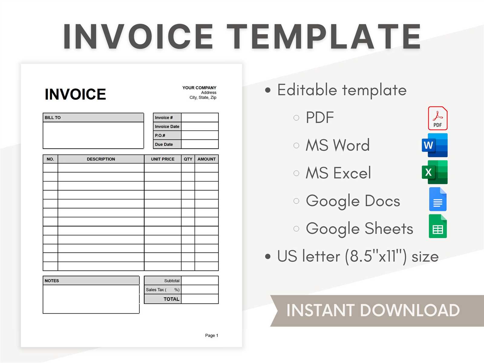 carrier invoice template