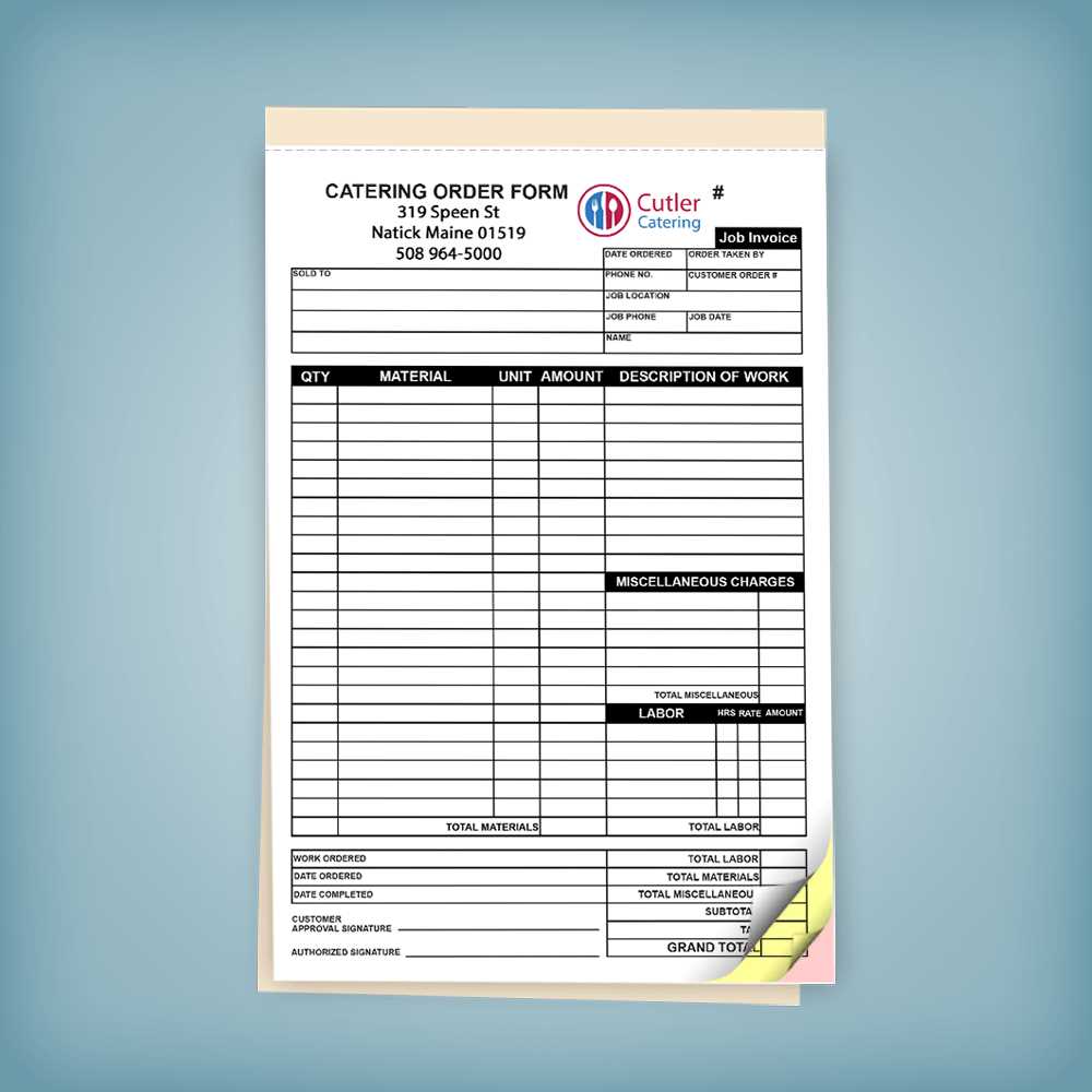 catering invoice templates