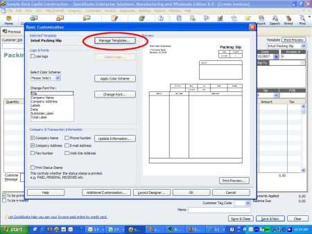 change invoice template quickbooks