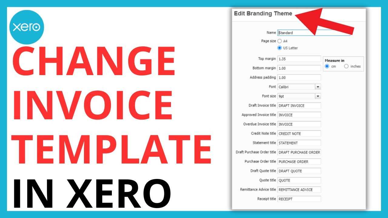 change invoice template xero