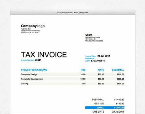 change invoice template xero