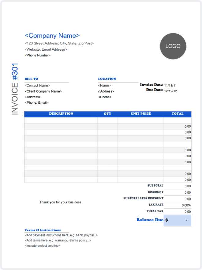 client invoice template