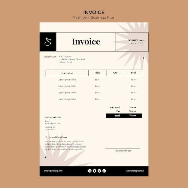 clothing invoice template