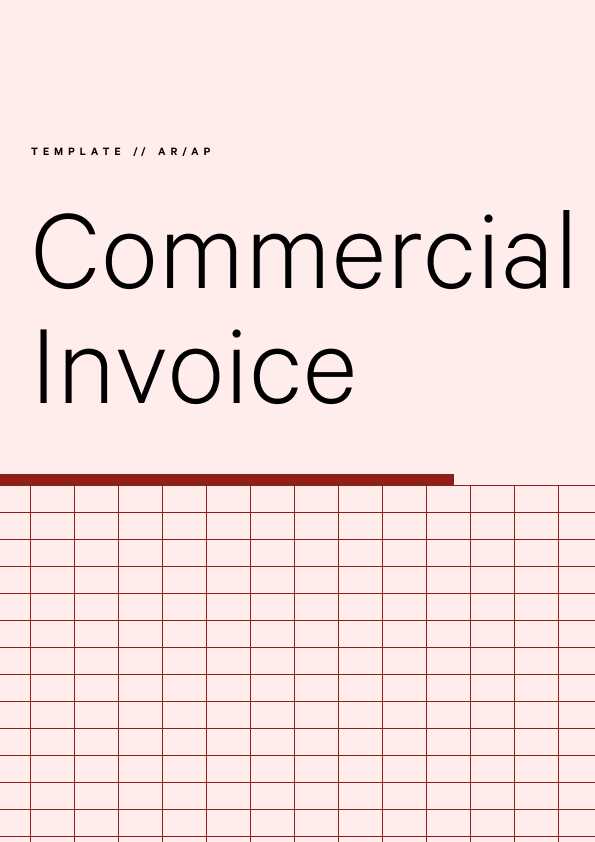 commercial invoice template excel