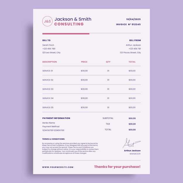 consultant invoice template doc