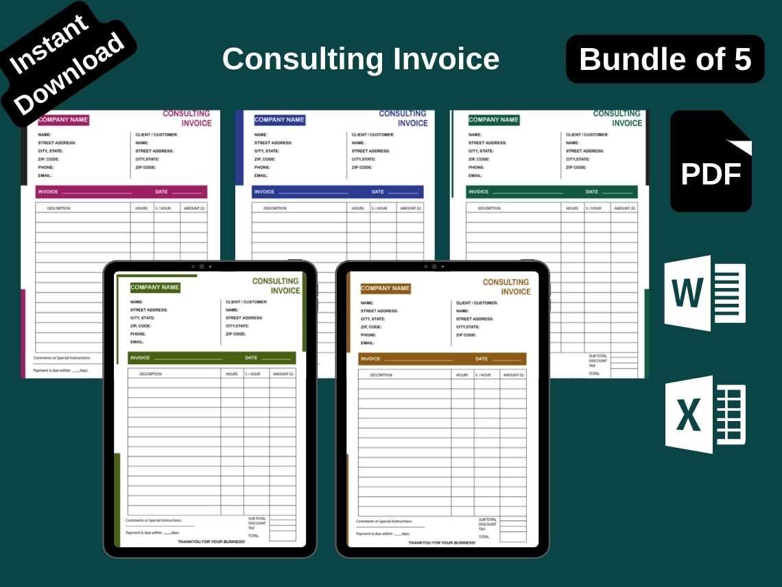 consultant invoice template word