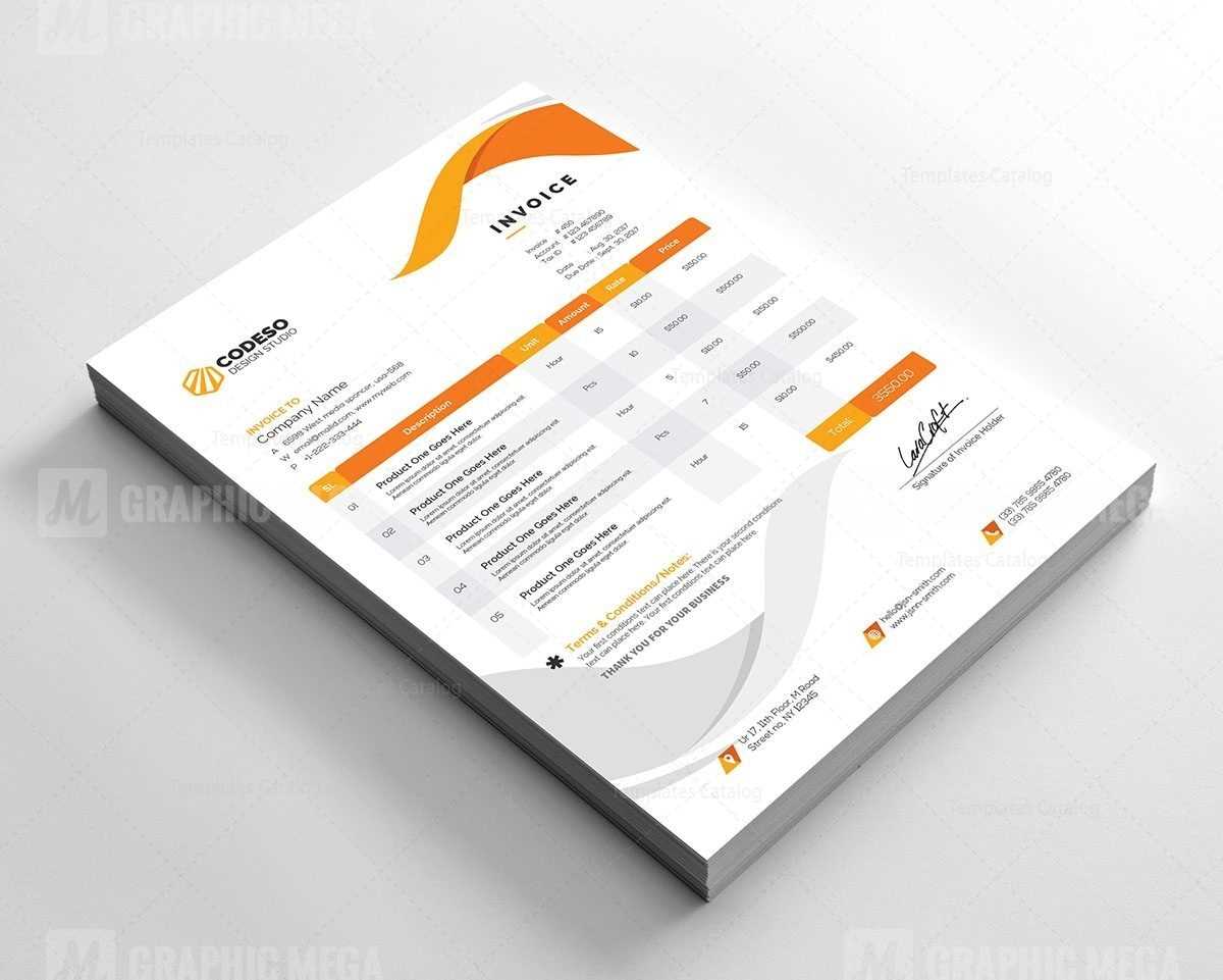 contemporary invoice template