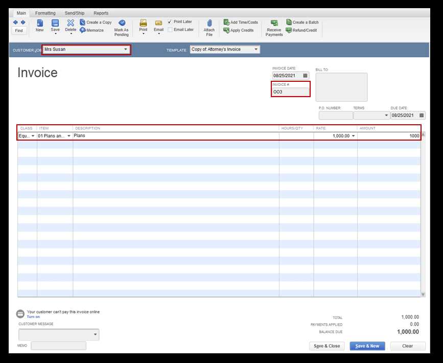 copy invoice template quickbooks