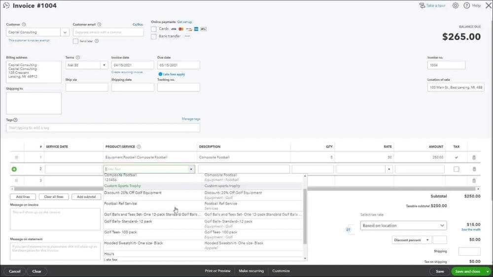 copy invoice template quickbooks