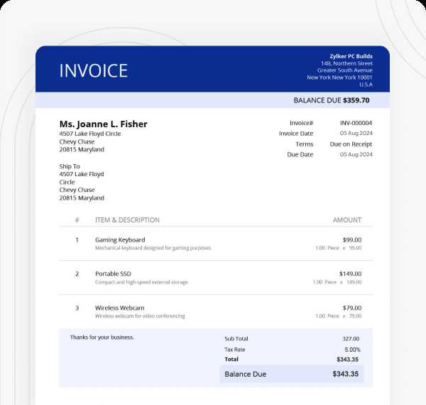 copywriter invoice template