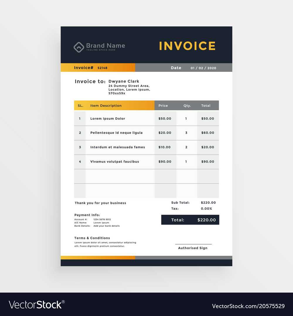 corporate invoice template