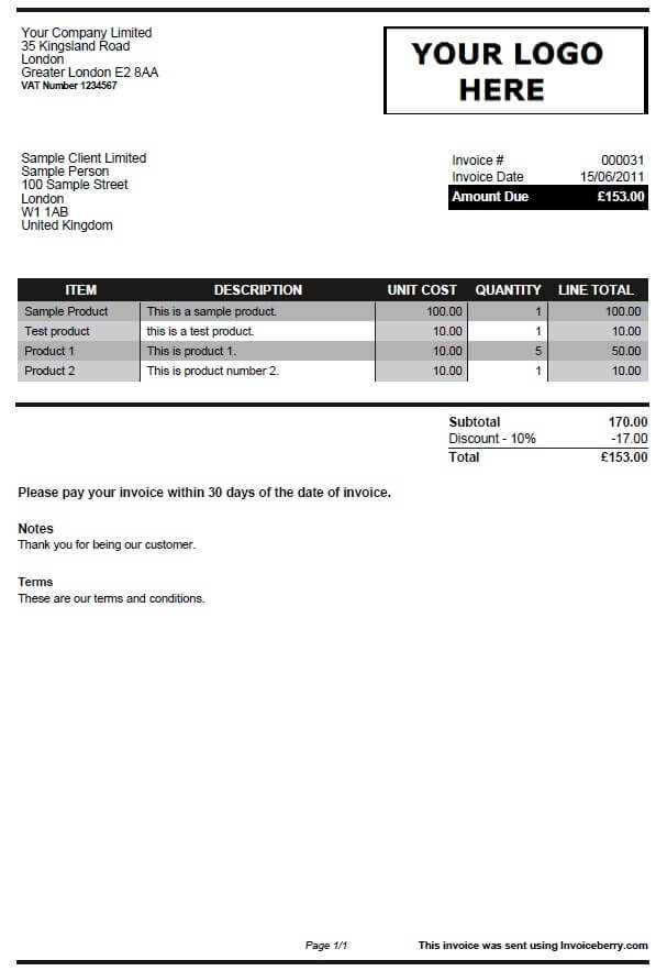 cra compliant invoice template