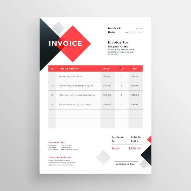 create a new document using the invoice red design template