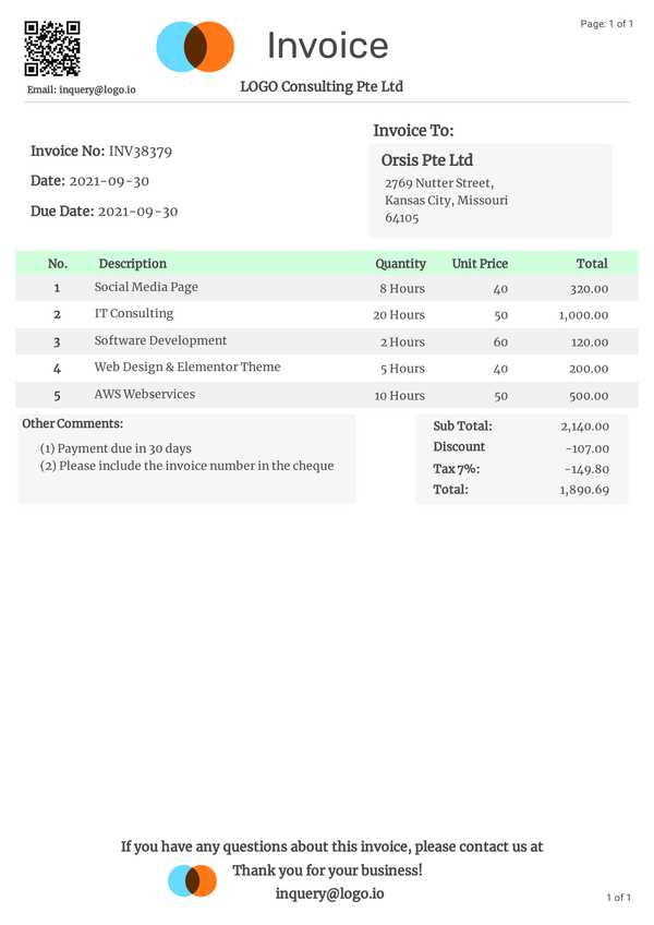 create online invoice template