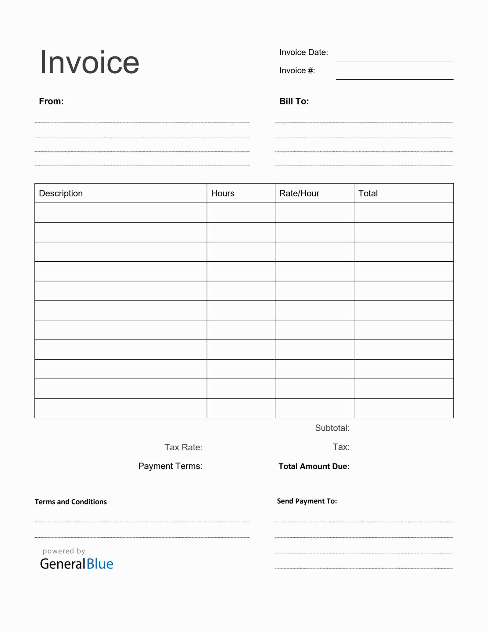 create pdf invoice template