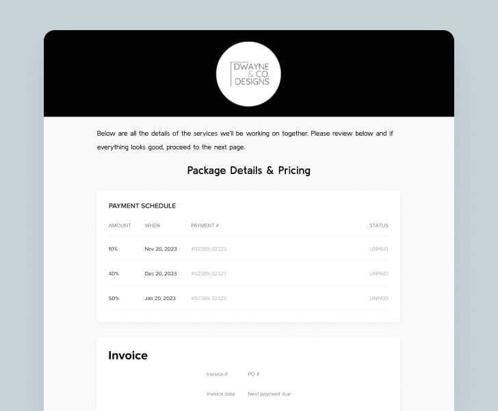 create your own invoice template