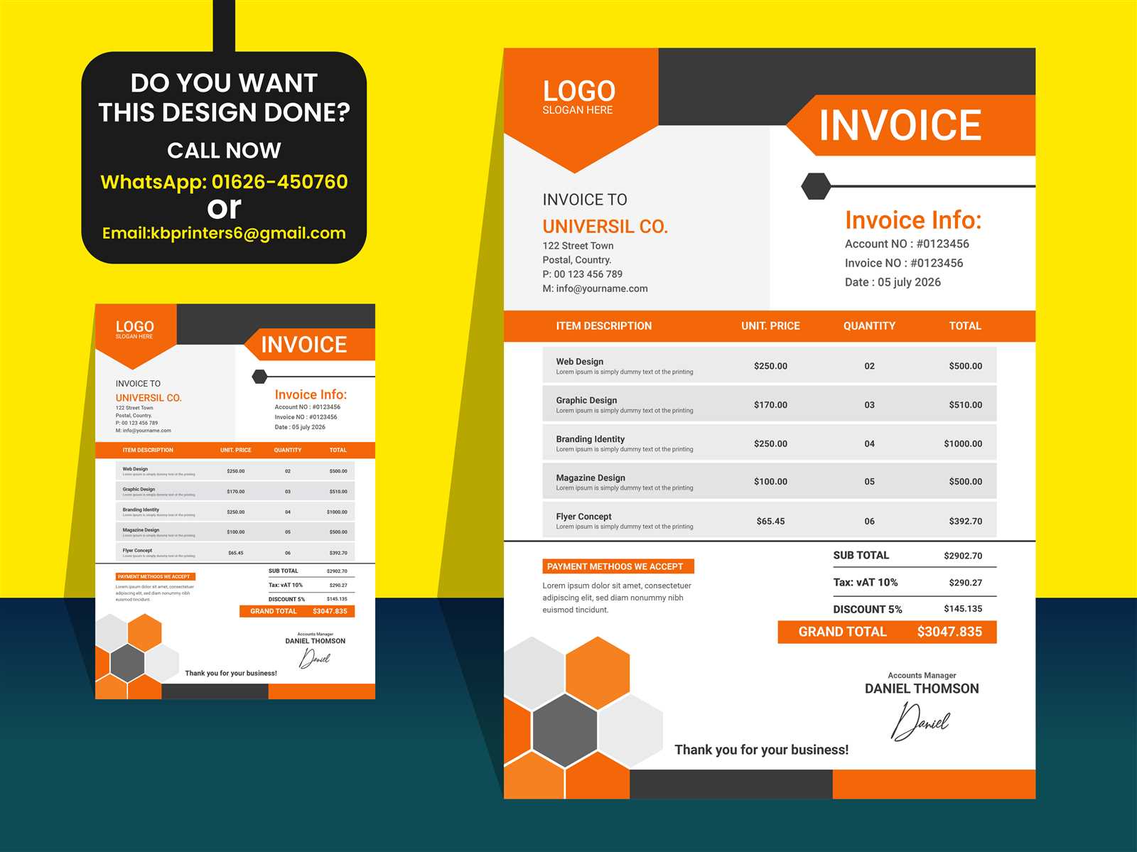 creative invoice template